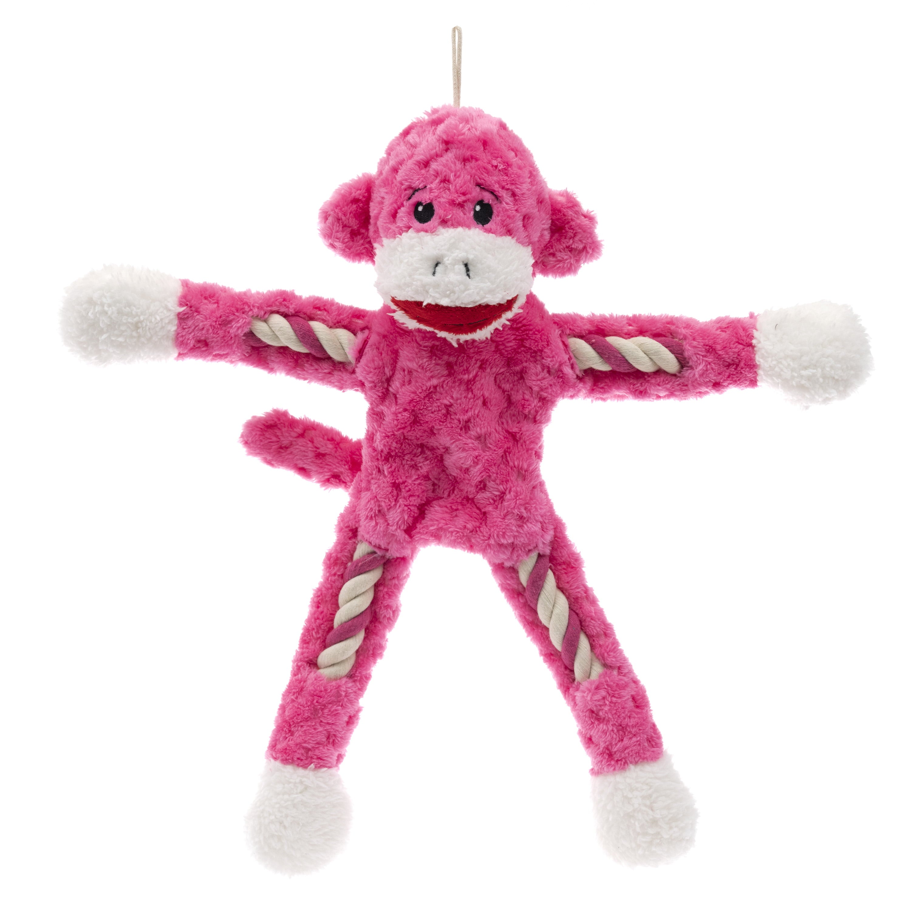 Vibrant Life Tough Buddy Rope Monkey Dog Toy， Chew Level 3