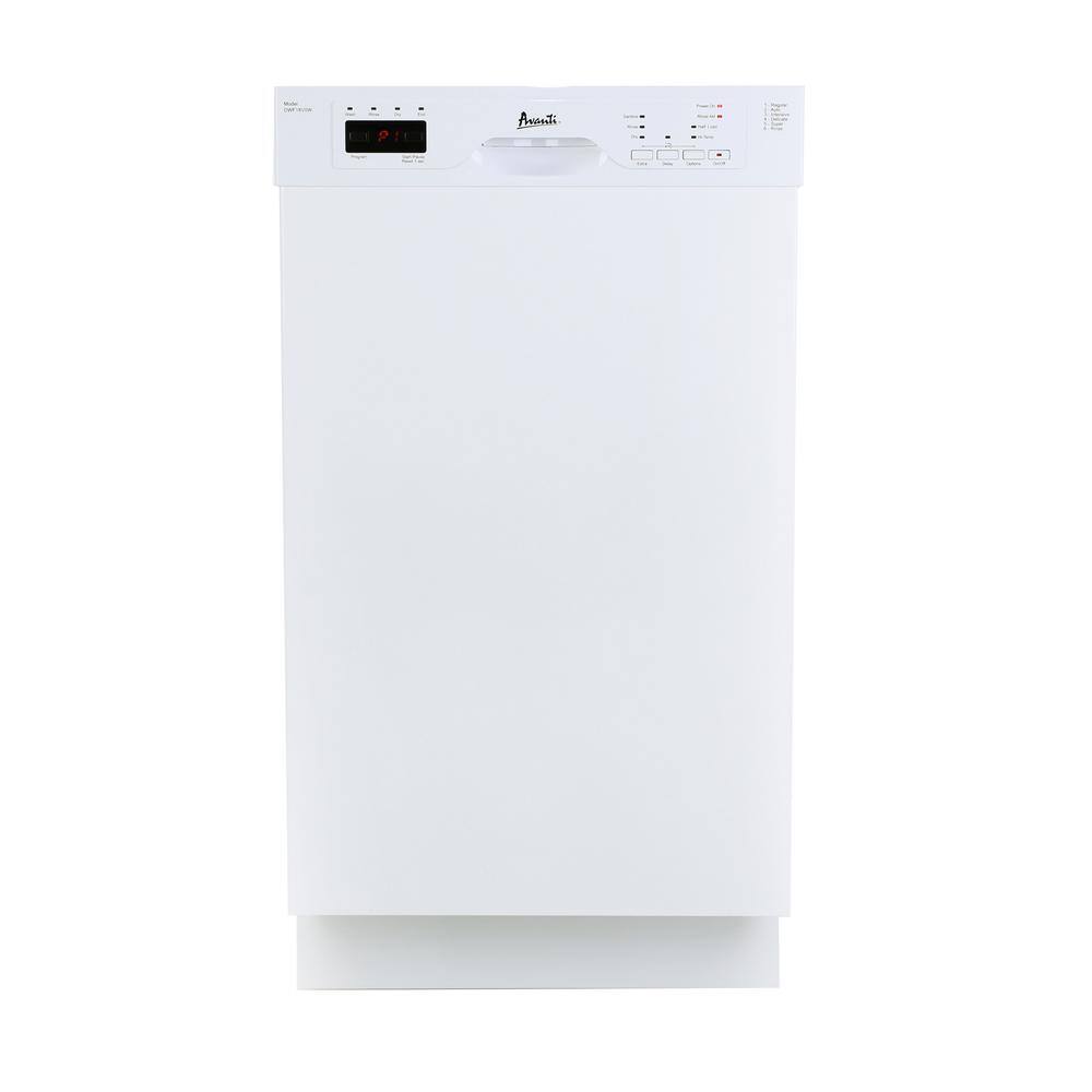 Avanti 18 in. White Built-in Dishwasher DWF18V0W