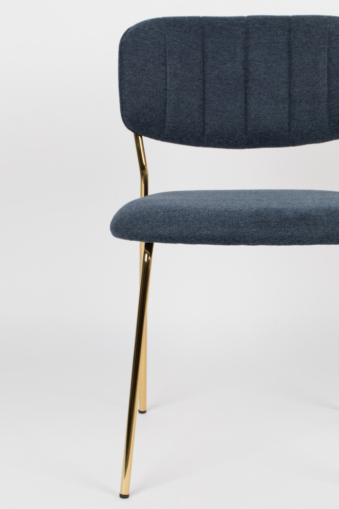 Mixed Fabric Upholstered Dining Chairs (2)  DF Jolien   Midcentury   Dining Chairs   by Oroa   Distinctive Furniture  Houzz