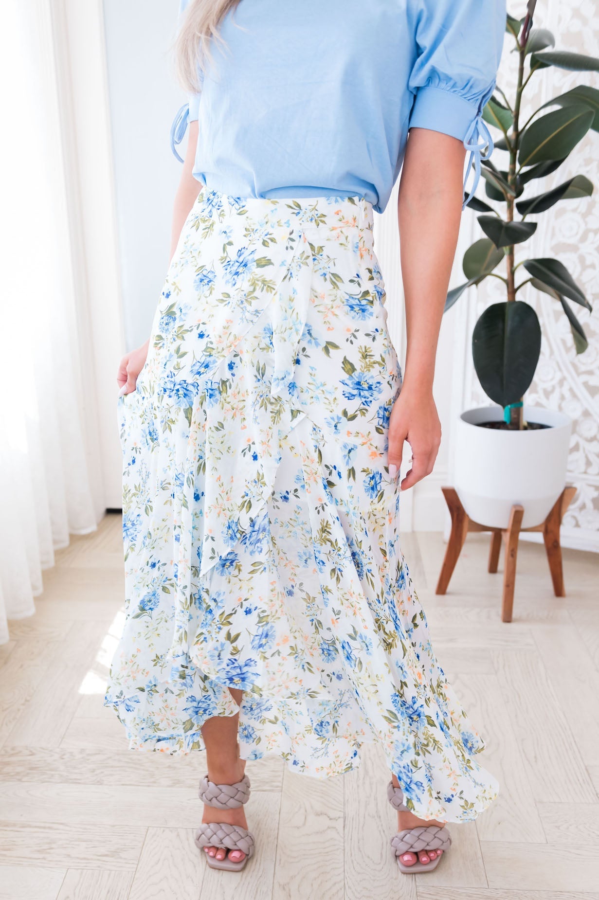 Such A Delight Modest Ruffle Skirt