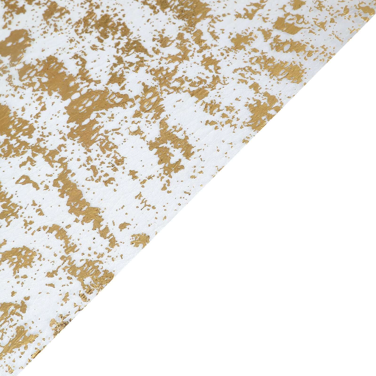 Sparkly Metallic Gold Foil Thin Mesh Polyester Table Runner 25GSM 108