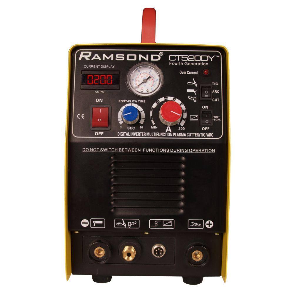 Ramsond 3-in-1 Multi-Function Digital Inverter Plasma Cutter with TIG Welder and ARC (MMA) CT520DY