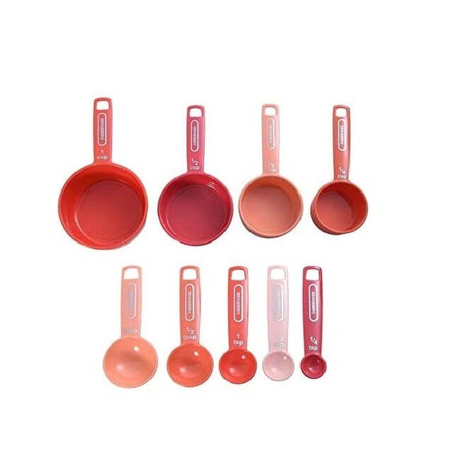 Farberware Measuring Cups and Spoons Set  9 Piece   Aqua Gray   7\