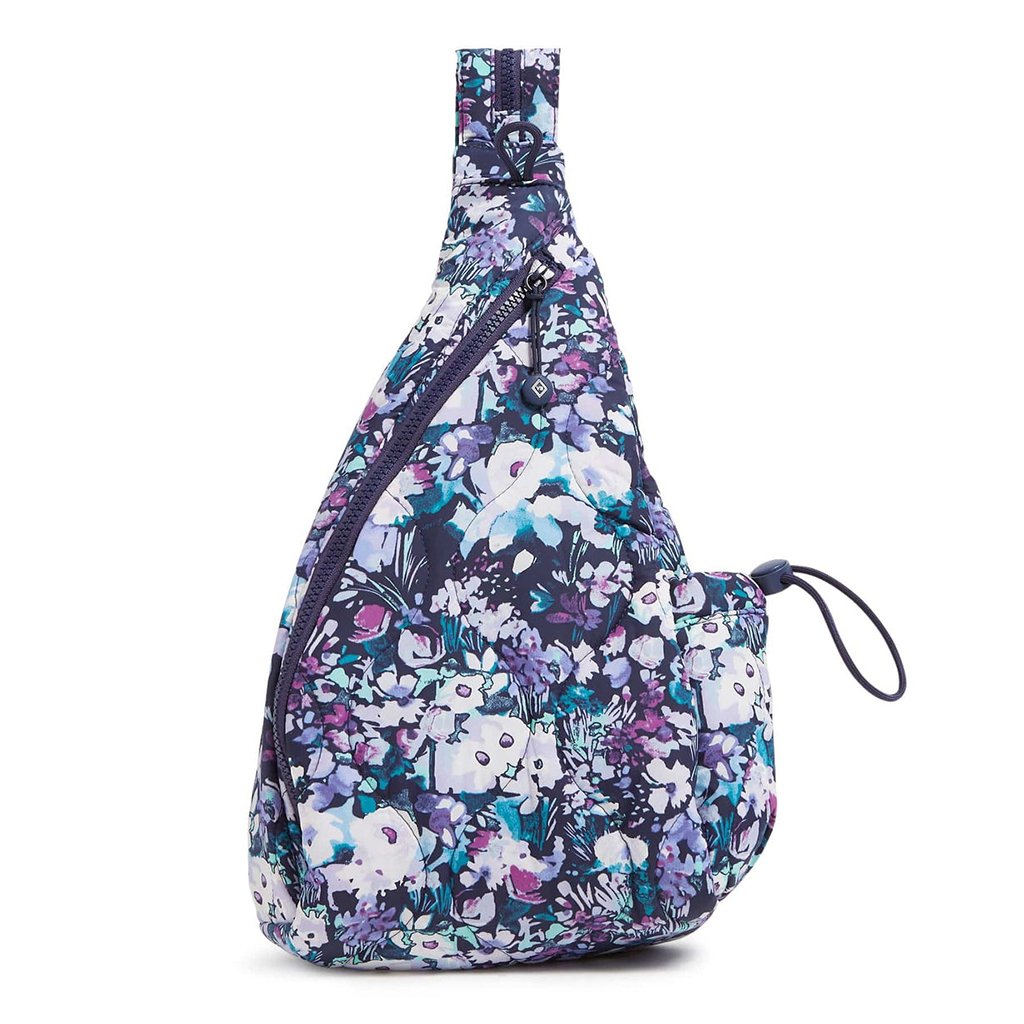 Vera Bradley  Featherweight Sling Backpack in Artist's Garden Purple