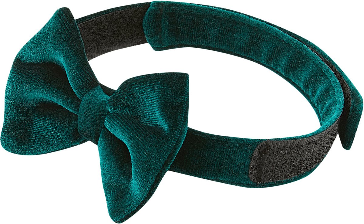 Frisco Green Velvet Dog and Cat Bow Tie