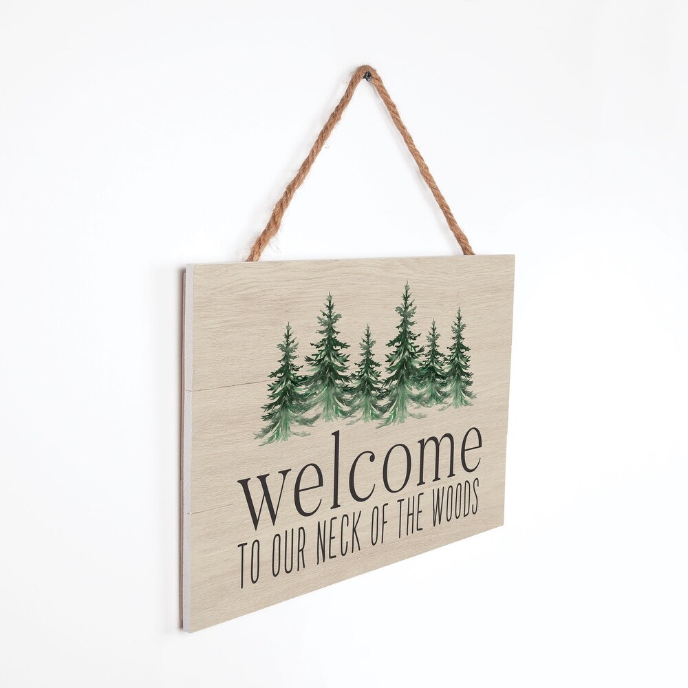 Welcome To Jute Hanging Sign P Graham Dunn