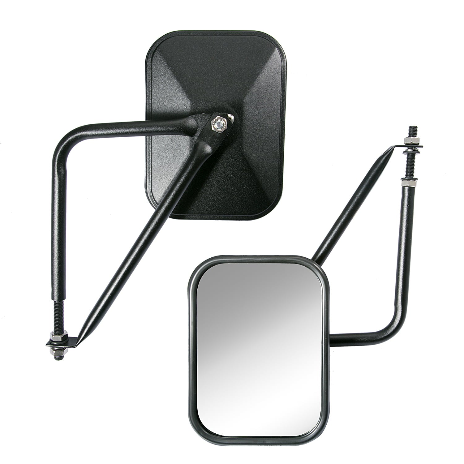 Door Off Mirror Rectangular Quick Release Mirrors for 97-19 Jeep Wrangler JK JL