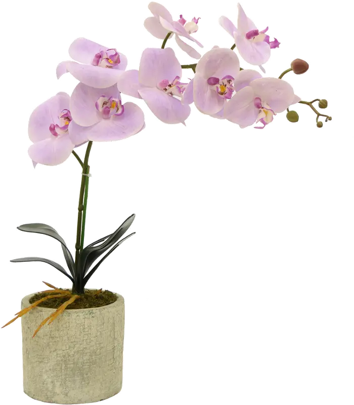 Pink Faux Orchid Arrangement in Flower Pot