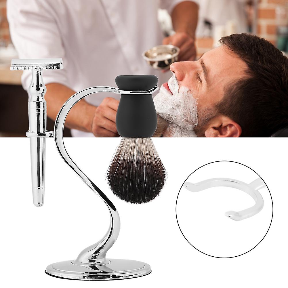 Men Shaving Brush Stand Razor Holder For Salon Home Travel Use