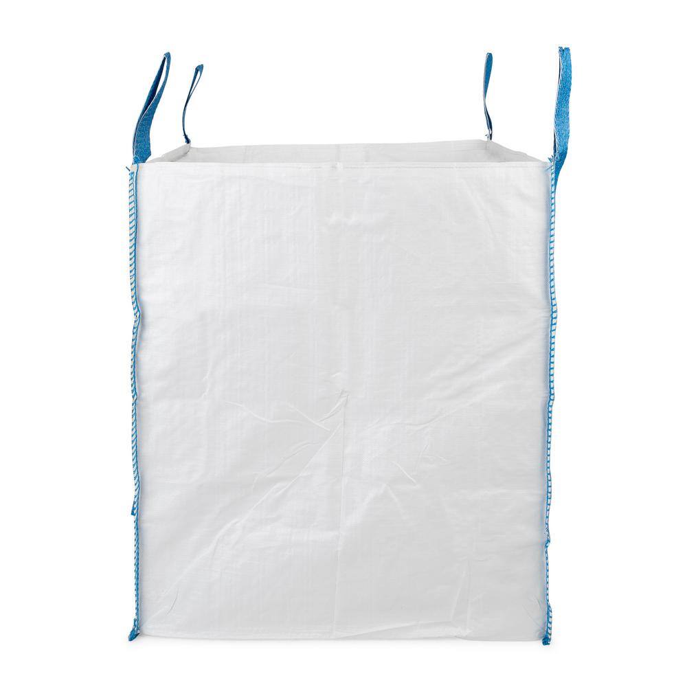 DURASACK 200 Gal. Heavy-Duty Trash Bag Builder's Bulk Bag White Outdoor Polypropylene Construction with Flap Top BB-40UFFR