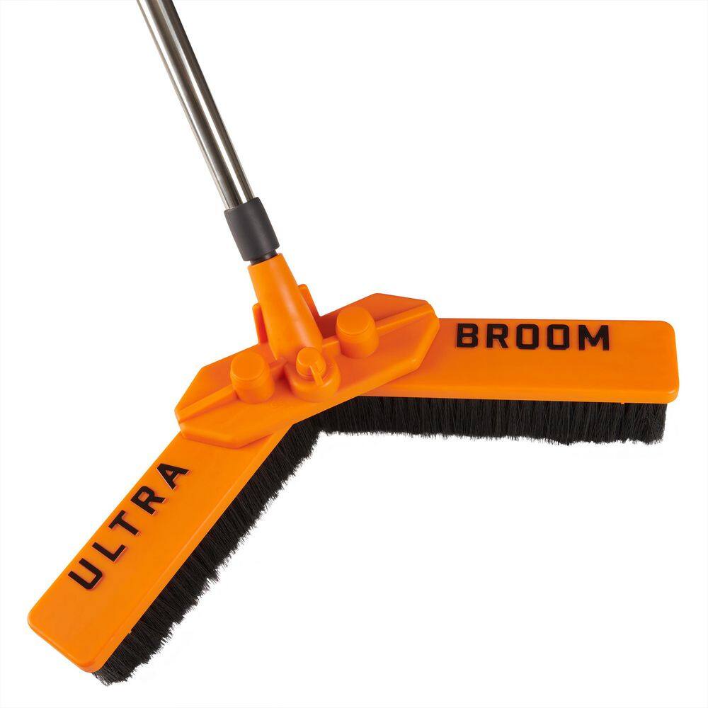 UltraBroom UltraBroom Jobsite 20 in. Multi-Surface Indoor  Outdoor Push Broom V Sweep Technology 238-RS