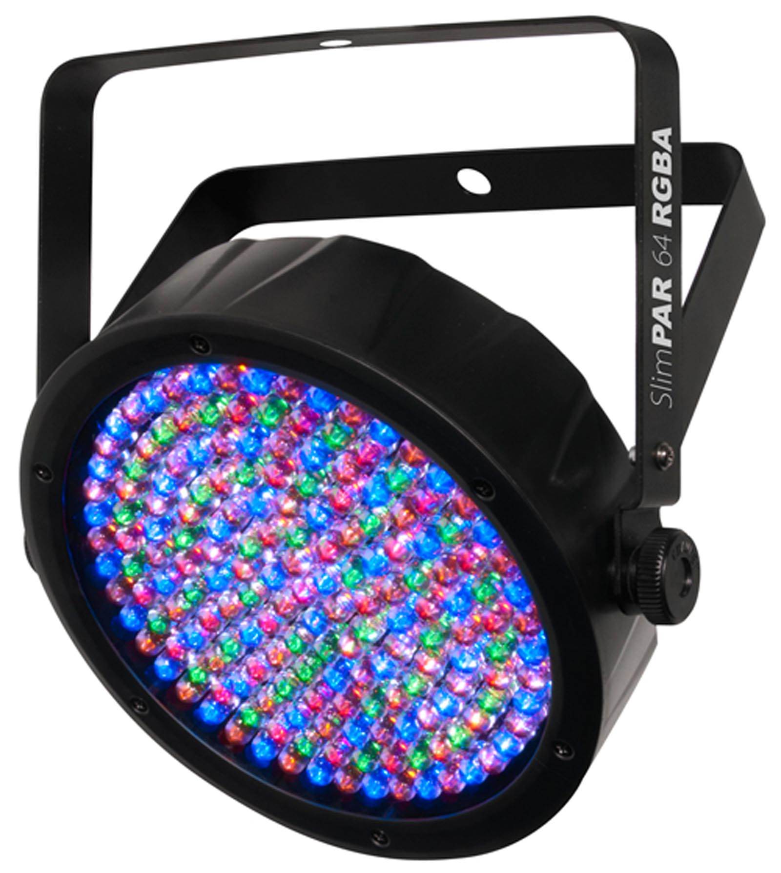 (4) Chauvet DJ SlimPar 64 RGBA LED DMX Compact Slim Par Can Stage Light Effects