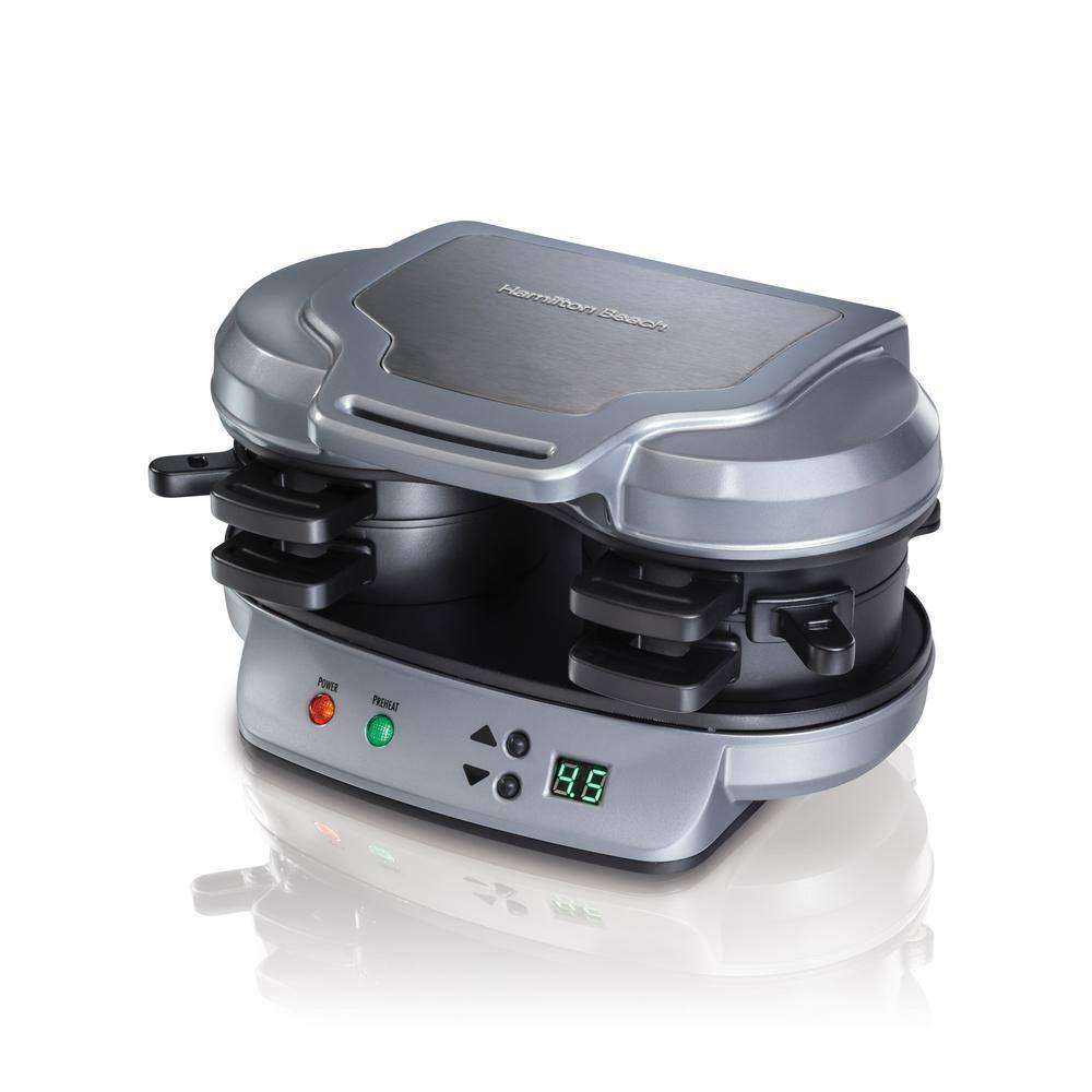 Hamilton Beach 8 sq. in. Gray Dual Breakfast Sandwich Maker 25490A