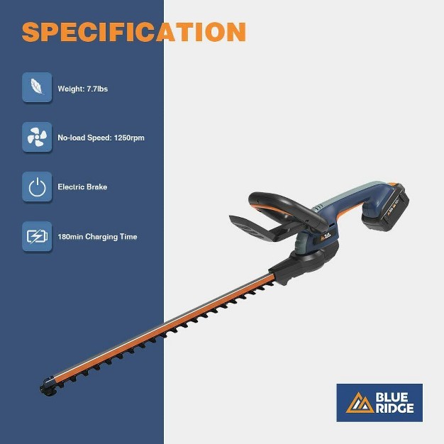 Blue Ridge Br8260u 40v Lithium Max Cordless 24 Hedge Trimmer