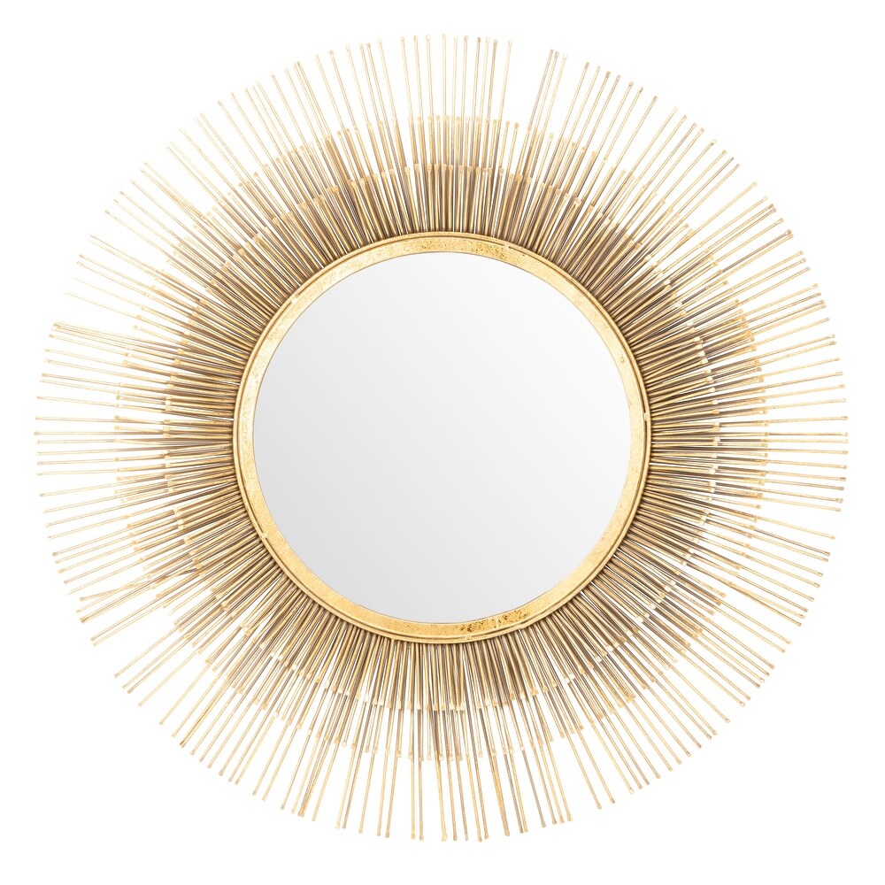 SAFAVIEH Weslon 34 inch Gold Sunburst Round Mirror   33.5\