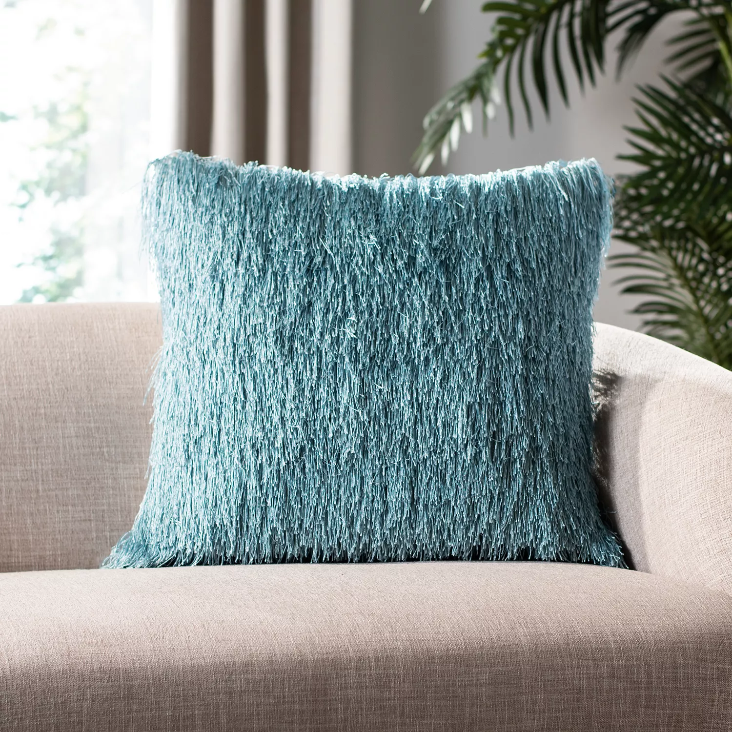 Safavieh Shag Indoor / Outdoor Throw Pillow