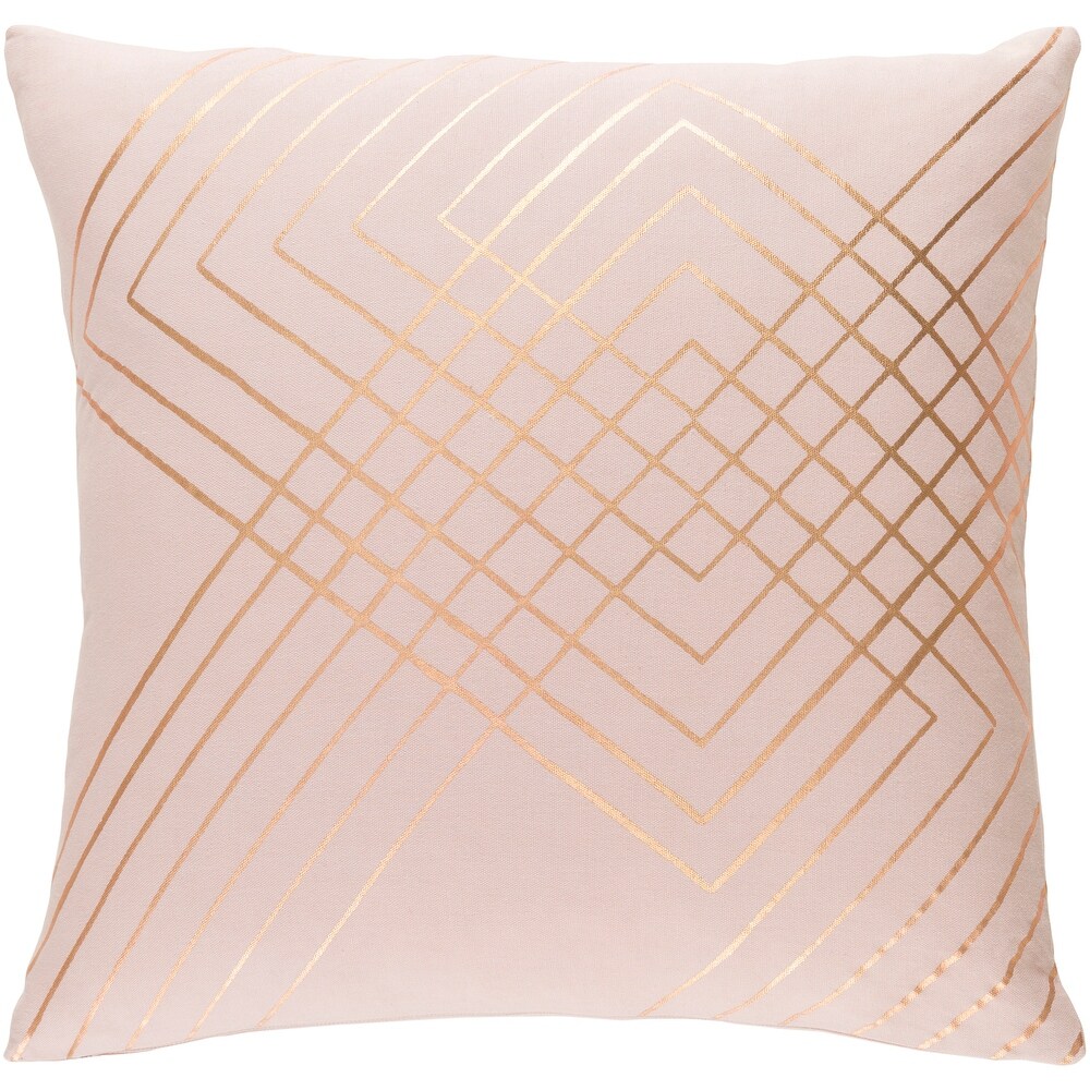 Decorative Rosa Blush 18 inch Throw Pillow Cover