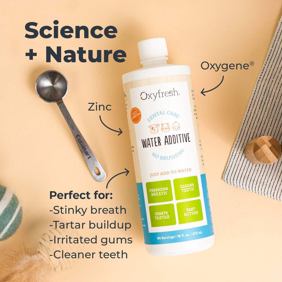 Oxyfresh Premium Pet Care Solution Cat and Dog Dental Water Additive