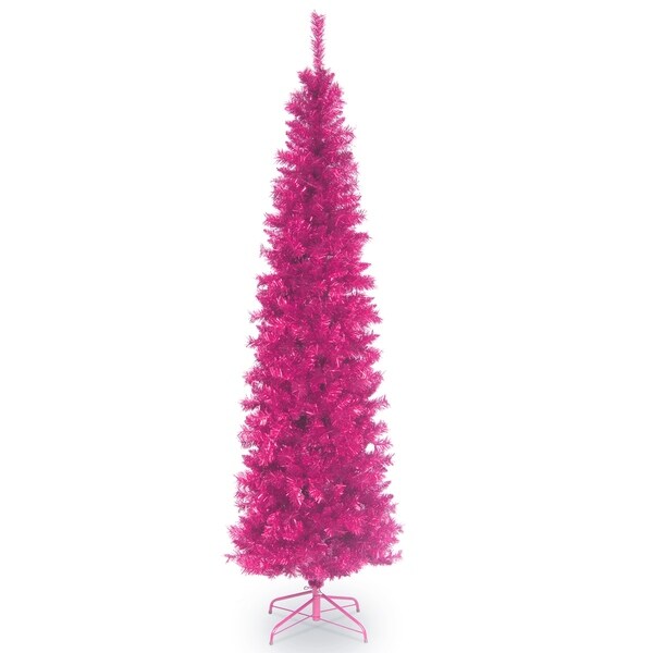 National Tree Company 7 ft. Pink Tinsel Tree