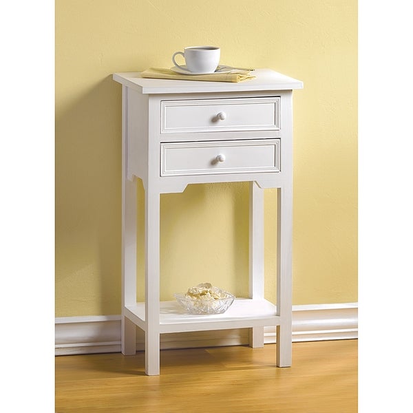 Cosmos White Accent Table