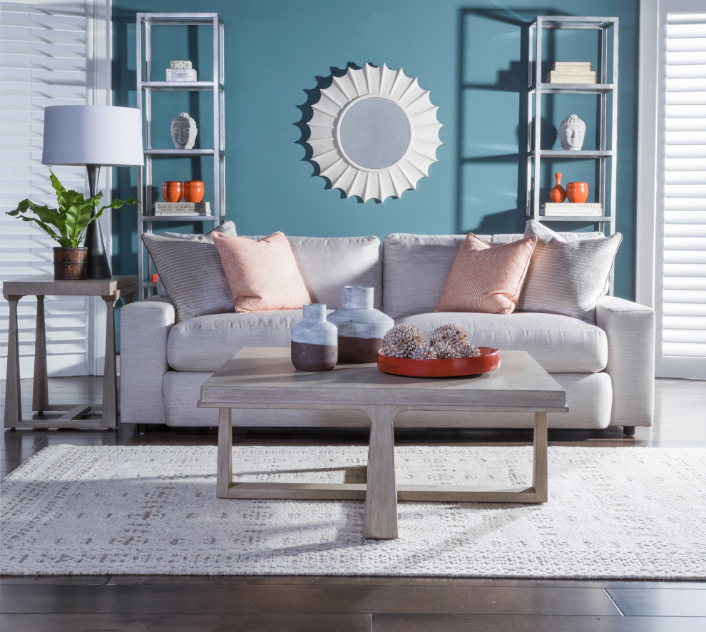 Rousseau Square Cocktail Table   Farmhouse   Coffee Tables   by Lexington Home Brands  Houzz