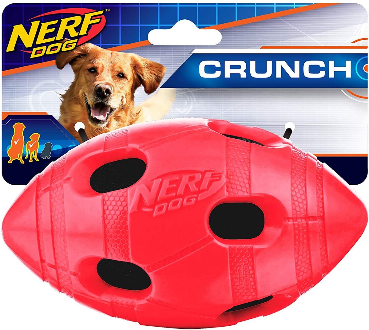 Nerf Dog Bash Crunch Football Dog Toy