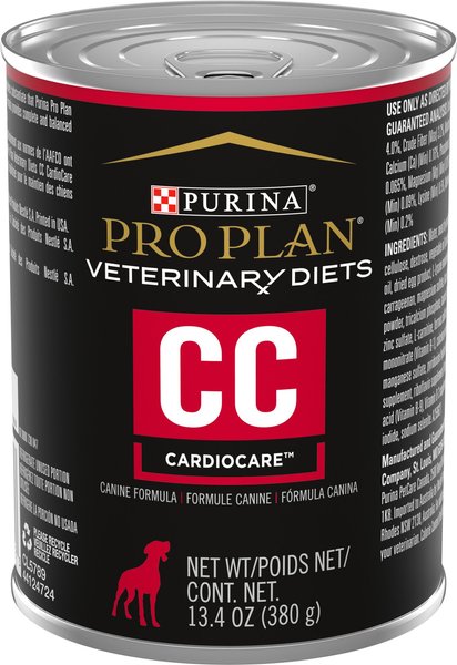 Purina Pro Plan Veterinary Diets CC Cardiocare Canine Formula Chicken Flavor Canned Dog Food， 13-oz， case of 12