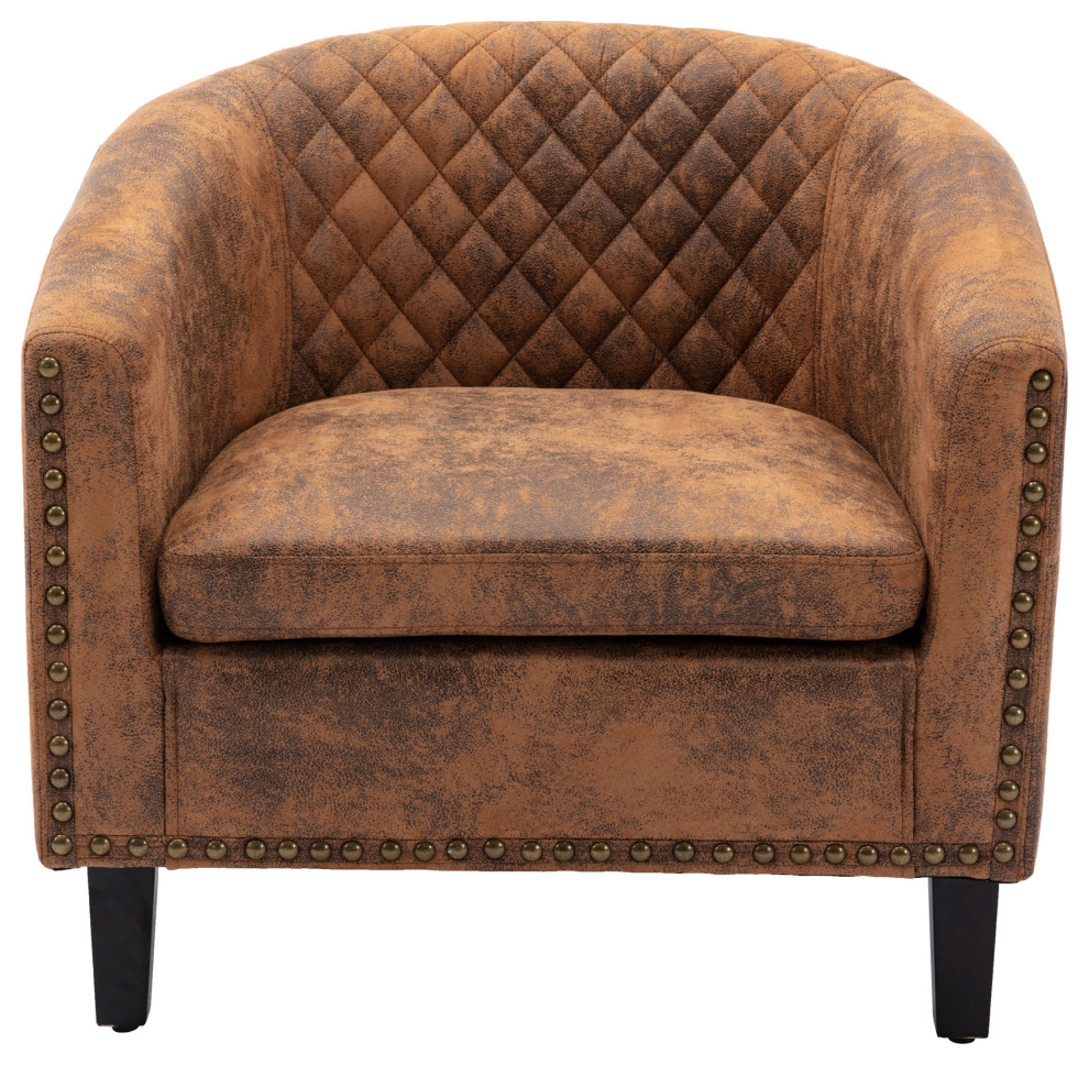 IA7005 Adrian Accent Chair  Coffee   Transitional   Armchairs And Accent Chairs   by IDEAZ International  LLC  Houzz