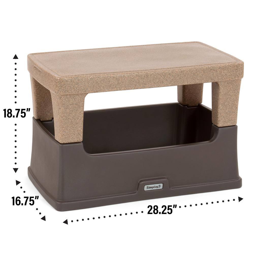 Simplay3 Serve and Store Multi-Use Plastic Outdoor Accent Table 220100-02