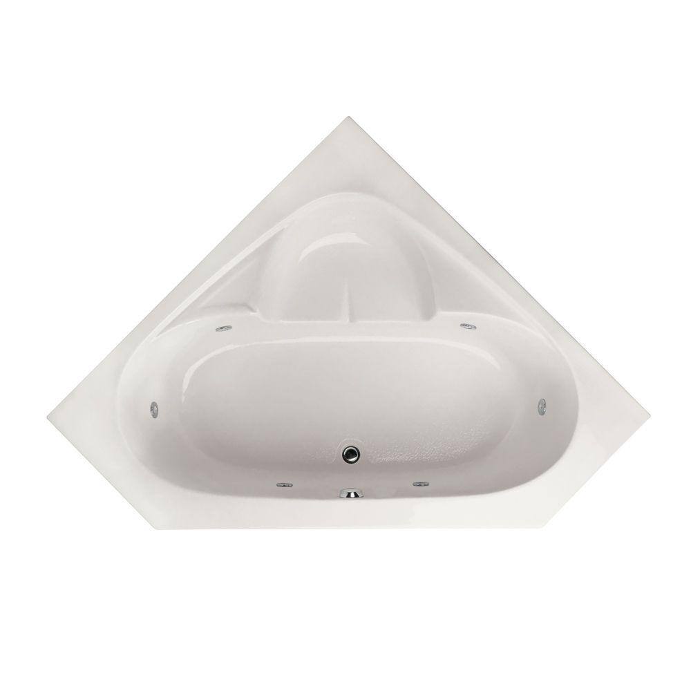 Hydro Systems Studio 60 in. Acrylic Corner Drop-in Whirlpool Bathtub in White STU5959AWPW