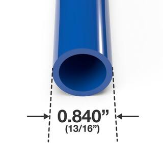 Formufit 12 in. x 5 ft. Furniture Grade Schedule 40 PVC Pipe in Blue (2-Pack) P012FGP-BL-5x2