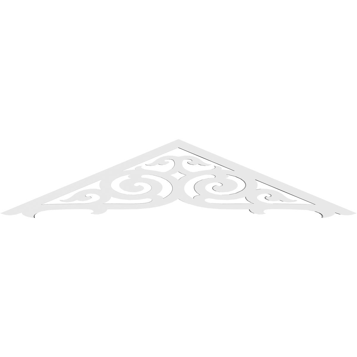 Ekena Millwork 36 W x 7 1/2 H x 1 P (5/12) Pitch Athens Architectural Grade PVC Gable Pediment