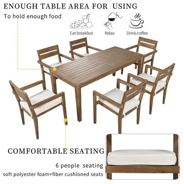 Acacia Wood Outdoor Dining Table And Chairs