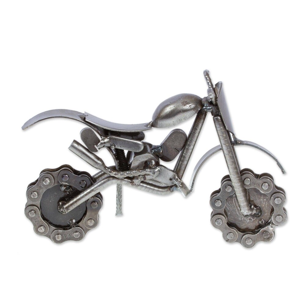 Recycled auto parts sculpture  'Rustic Dirt Bike'