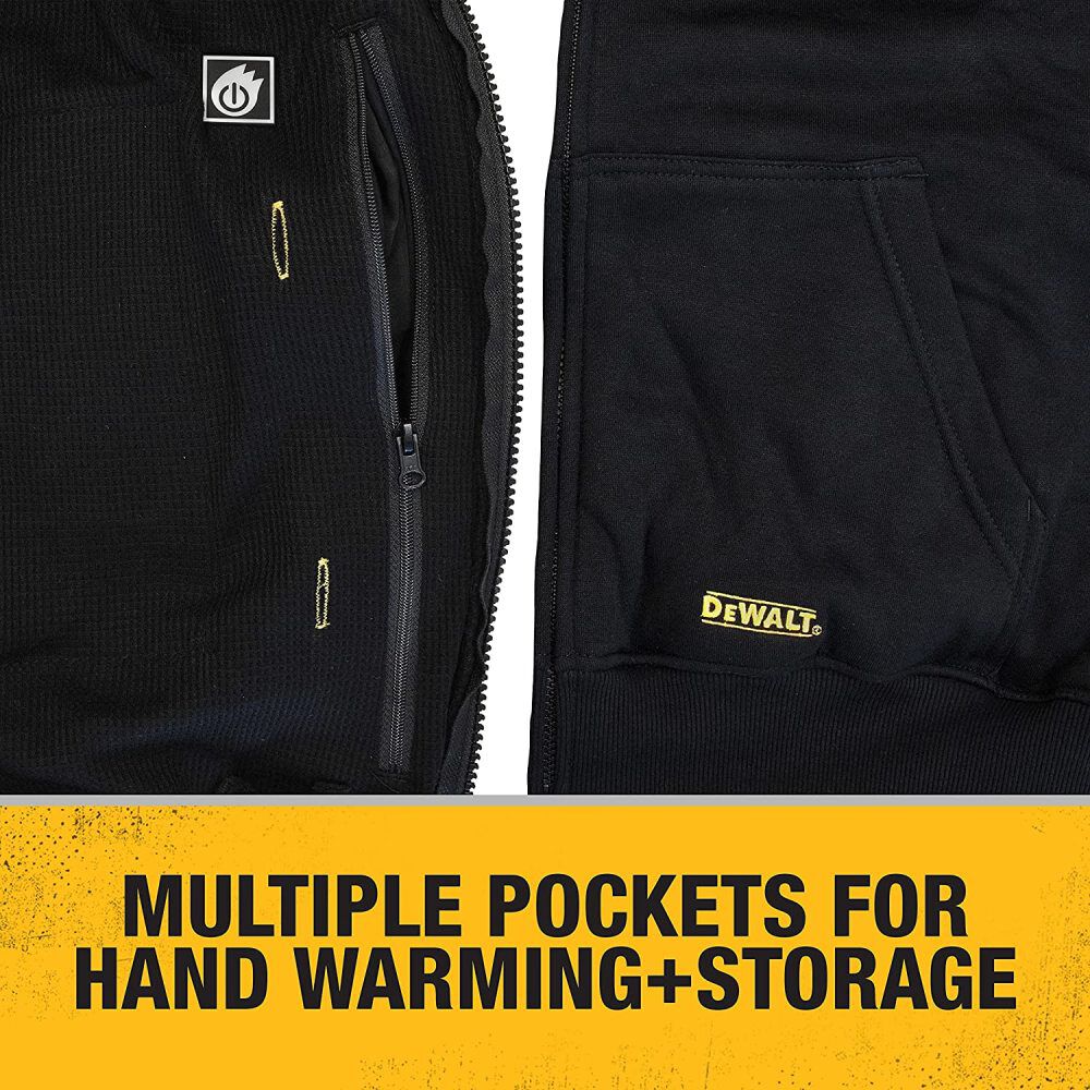 DEWALT 20V Max Mens Heated Bare Tool Hoodie Small Black DCHJ067B-S from DEWALT