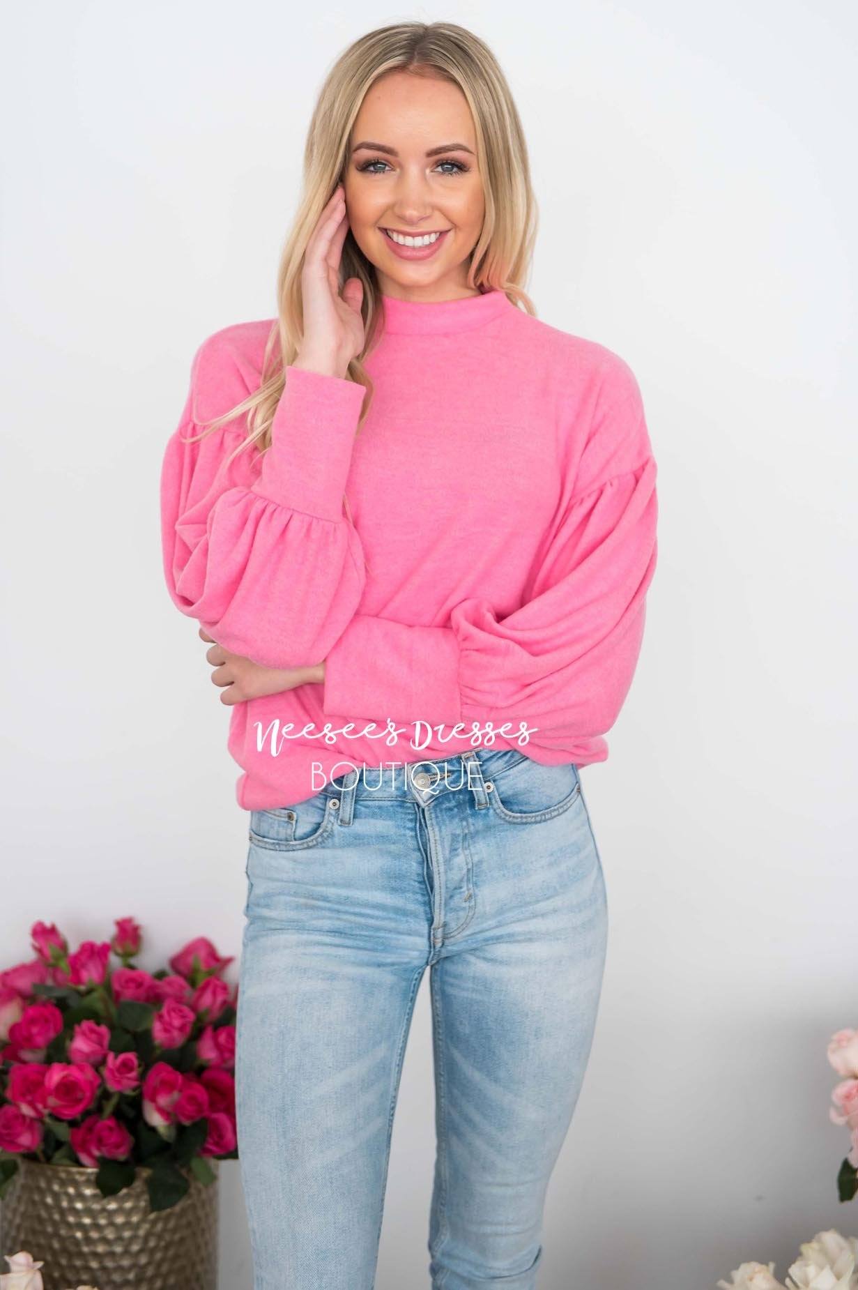 Hugs & Kisses Bubble Sleeve Sweater