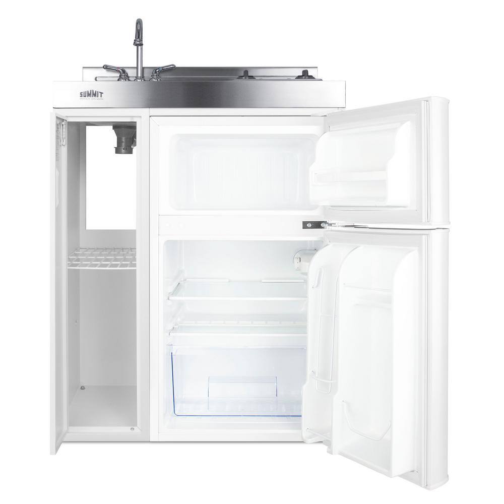 Summit Appliance 30 in. Compact Kitchen in White C30ELGLASSW