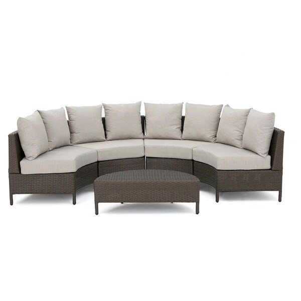 Newton Outdoor 4seater Sectional Sofa Set by Christopher Knight Home