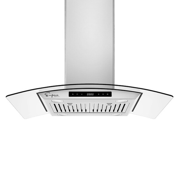 36 in. Kitchen 400 CFM Island Range Hood - Ducted Exhaust Kitchen Vent - 36