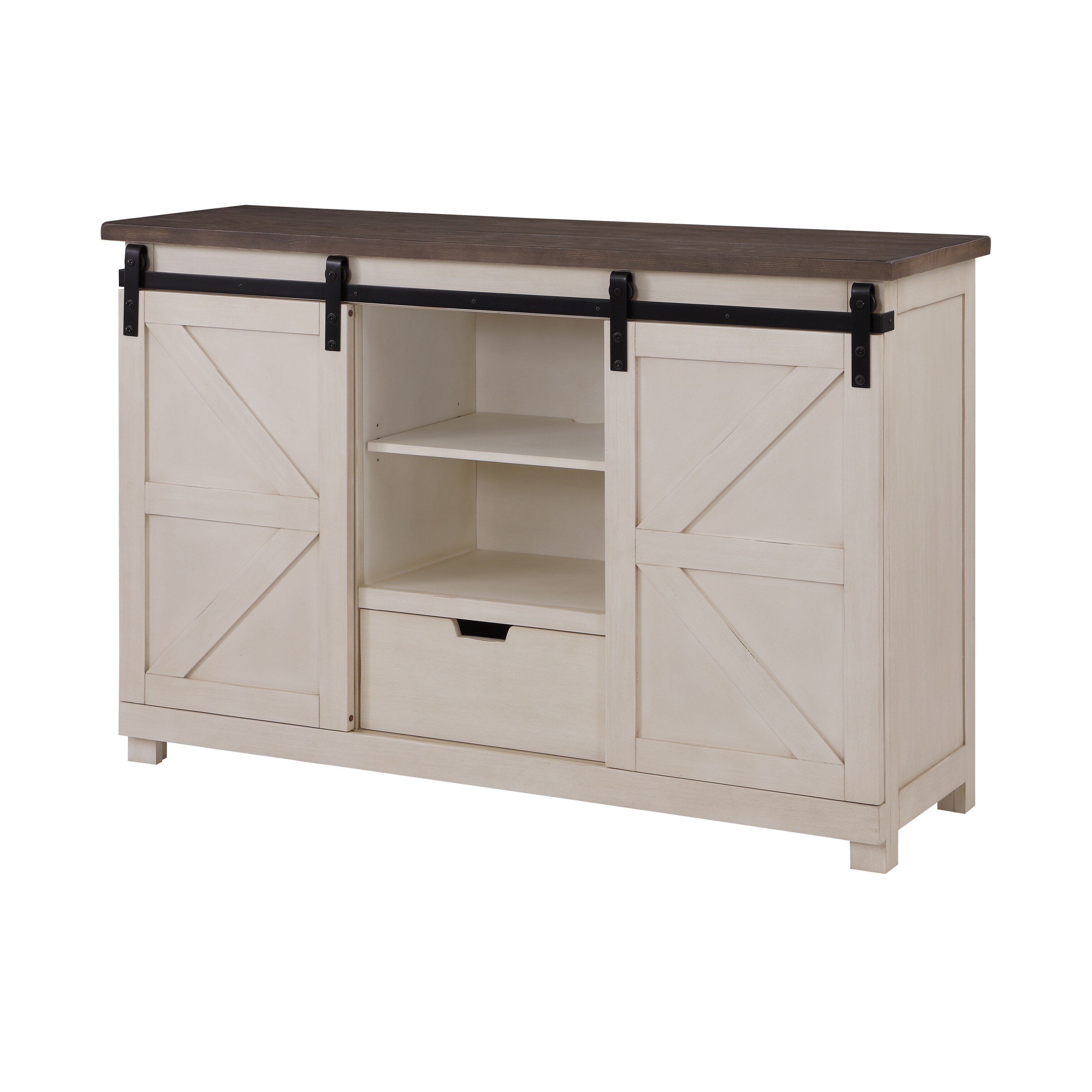 Somette Bar Harbor II Two Sliding Door One Drawer Credenza