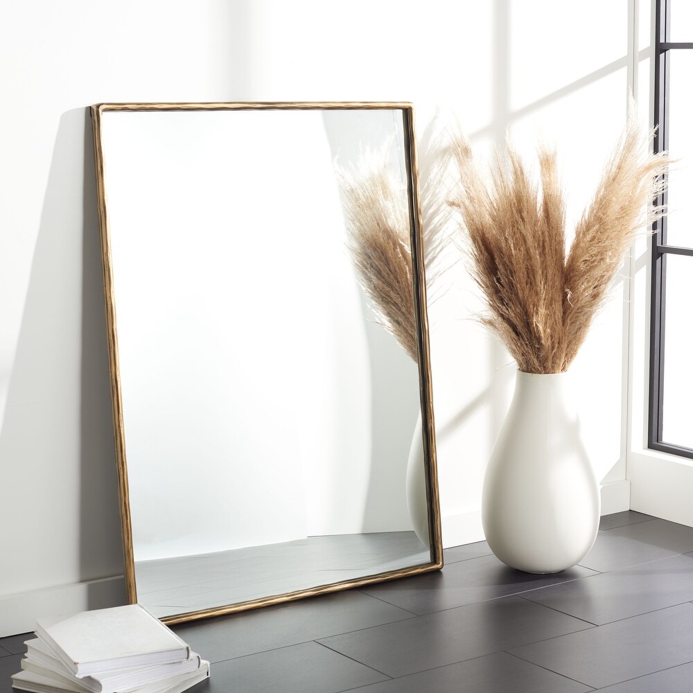 SAFAVIEH Couture Trish 36 inch Large Rectangle Metal Mirror   36 IN W x 2 IN D x 48 IN H