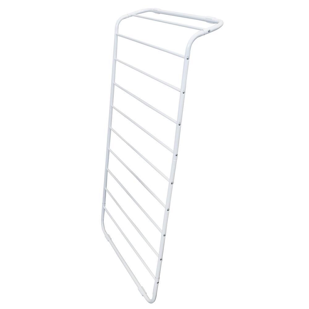 Honey-Can-Do 16 in. x 41 in. White Steel Leaning Clothes Drying Rack DRY-08544