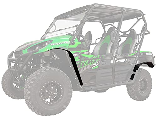 SuperATV HD Fender Flares Mud Guards for 2012+ Kawasaki Teryx 4 (See Fitment)|Extreme Durability|Protect Against Rocks， Dirt， Sand， and Mud|FF-K-TRX800