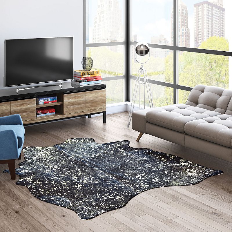 Couristan Chalet Moonstruck Cowhide Leather Area Rug