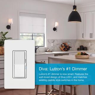 Lutron Diva Smart Dimmer Switch for Caseta Smart Lighting 150-Watt LED Brown (DVRF-6L-BR) DVRF-6L-BR