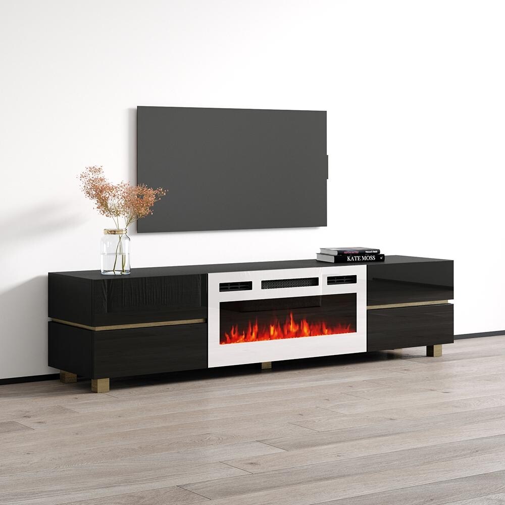 Bono 01 WH EF Fireplace TV Stand