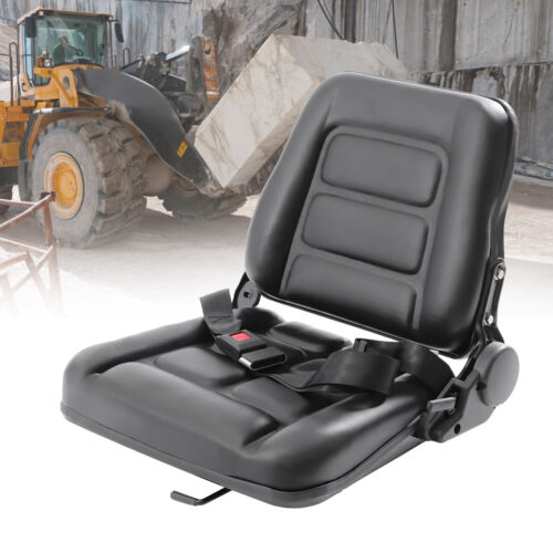 Forklift Seat PVC With Adjustable 35-175 Degrees Backrest Foldable Movable