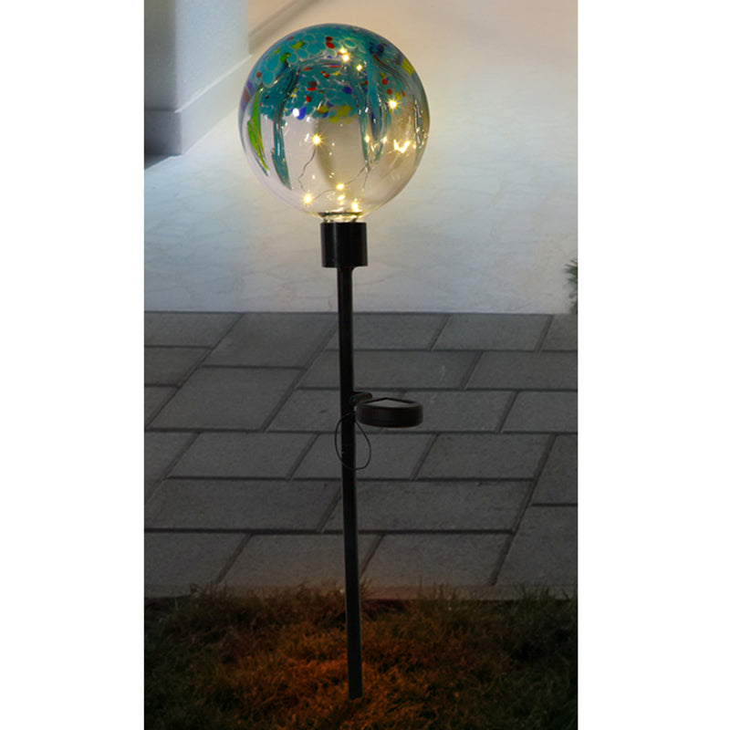 SOLAR STAKE GLASS BALL