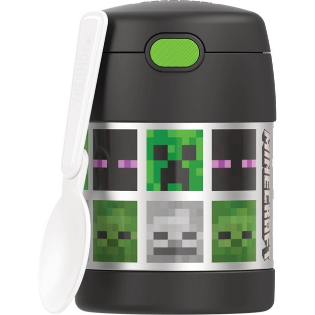 Thermos Minecraft 10oz Funtainer Food Jar With Spoon Black