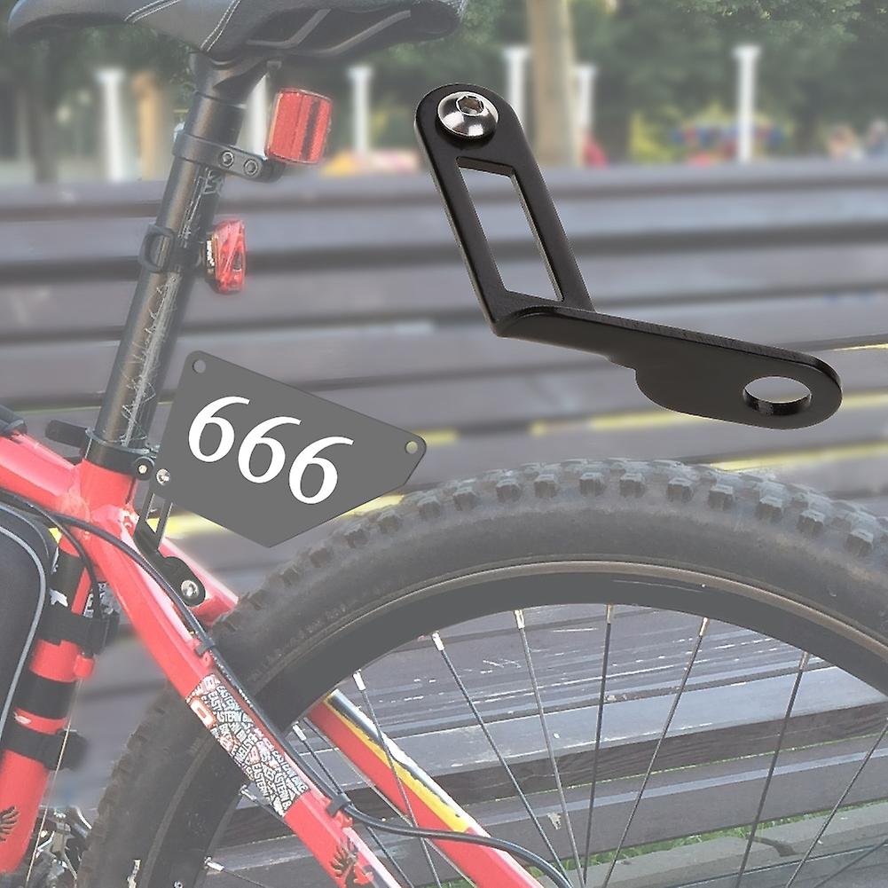 Ztto Durable Aluminum Alloy Bike Bicycle Race Number Plate Holder Bracket Mount(black)